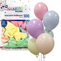 Macaron Assorted Pastel Latex Balloons (30cm) - Pk 100