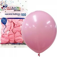 Macaron Pastel Pink Latex Balloons (30cm) - Pk 100