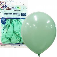 Macaron Pastel Mint Latex Balloons (30cm) - Pk 100