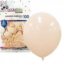 Macaron Pastel Peach Latex Balloons (30cm) - Pk 100