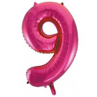 Number 9 Magenta Foil Balloon (86cm)