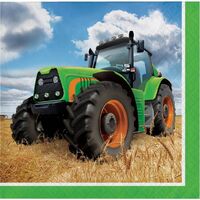 Tractor Time Paper Napkins (12.5cm) - Pk 16