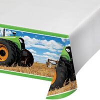 Tractor Time Plastic Tablecover (137x259cm)