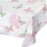 Butterfly Shimmer Paper Table Cover (137x259cm)