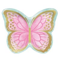Butterfly Shimmer 22cm Paper Plates - Pk 8