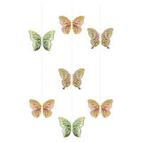 Butterfly Shimmer Hanging Decorations - Pk 3