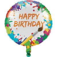 Art Party 'Happy Birthday' Foil Balloon (45cm)*