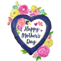 Mother's Day Heart & Flowers SuperShape Foil (63x86cm)