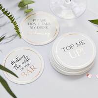 Botanical Bachelorette Drink Coasters - Pk 12