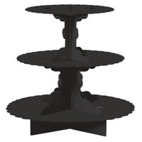 3-Tier Black Cupcake Stand (29cm)