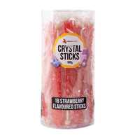 Red Sugar Crystal Sticks - Pk 18