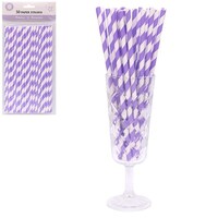 Lavender Purple Paper Straws - Pk 50