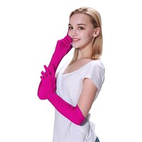 Adults Long Hot Pink Gloves