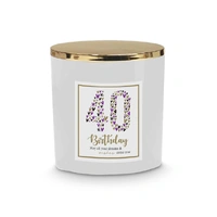 40th Birthday Scented Glass Candle