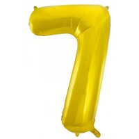 Gold Number 7 Decrotex Foil Balloon (34")
