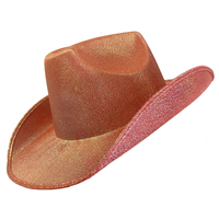 Shimmer Rose Gold Cowboy Hat