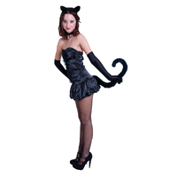 Black Cat Tail Costume Accessory