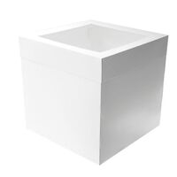 Mondo White Square Tall Cake Box (35x35x30cm)
