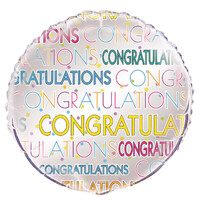 Many Congratulations Round Foil Balloon (45cm)