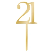 Sparkling Gold "21" Cake Topper