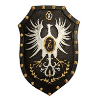 Prop Leather Look Knight's Crest Shield (50cm)
