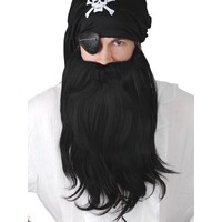 Jumbo Black Pirate Beard & Mo'