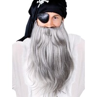 Jumbo Grey Pirate Beard & Mo'
