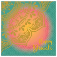 Happy Diwali Rangoli Paper Napkins - Pk 16