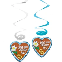 Oktoberfest Cookies Hanging Swirl Decorations - Pk 4*
