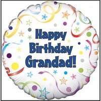 "Happy Birthday Grandad" Round Foil Balloon (45cm)
