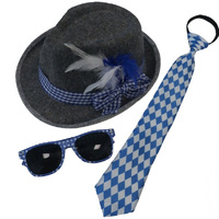 Oktoberfest Glasses, Tie & Hat