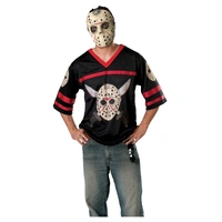 Adult Jason Voorhees Jersey & Mask Costume - XL