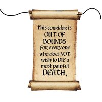 Harry Potter 'Warning' Door Sign Decoration