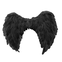 Small Black Angel Wings Costume Accessory
