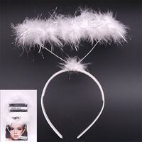 White Marabou Halo Headband
