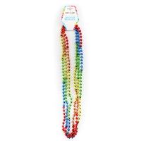 Plastic Rainbow Bead Necklaces - Pk 3