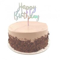 "Happy Birthday" Iridescent Cake Topper