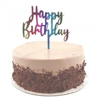 "Happy Birthday" Rainbow Cake Topper