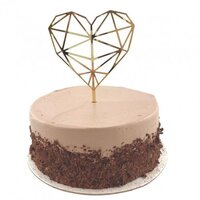 Gold Geometric Heart Cake Topper*