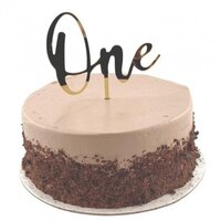 "One" Gold Cake Topper
