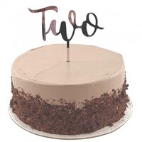 "Two" Silver Cake Topper*