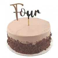 "Four" Gold Cake Topper*