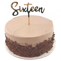 "Sixteen" Gold Cake Topper