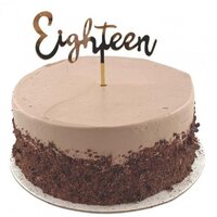 "Eighteen" Gold Cake Topper