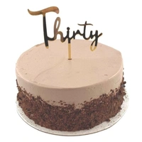 "Thirty" Gold Cake Topper
