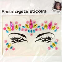 Jewel Multi-Colours Face Crystal Stickers