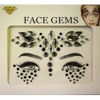 Black & Silver Face Jewels