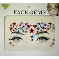Multi-Colour Star Face Jewels