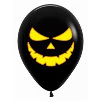 30cm Fashion Black Halloween Pumpkin Latex Balloons - Pk 50
