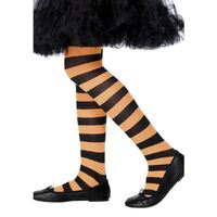 Kids' Striped Orange and Black Tights